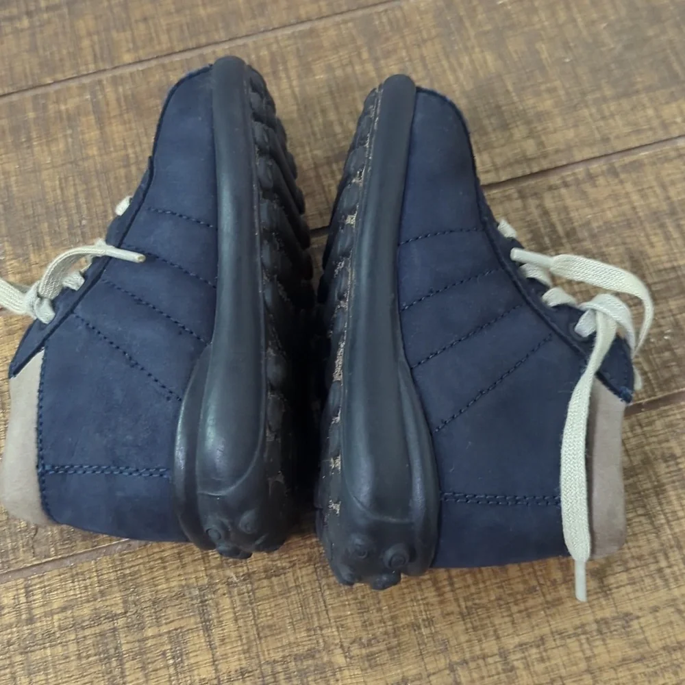 Daumling Leather Kids Navy Blue Ankle Boots